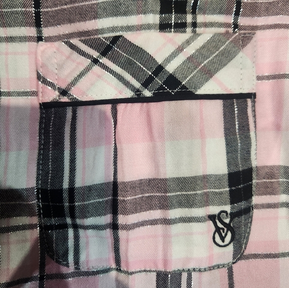 *NWT* Victoria's Secret Flannel Pajama Set -Pink Plaid- M - Picture 3 of 8